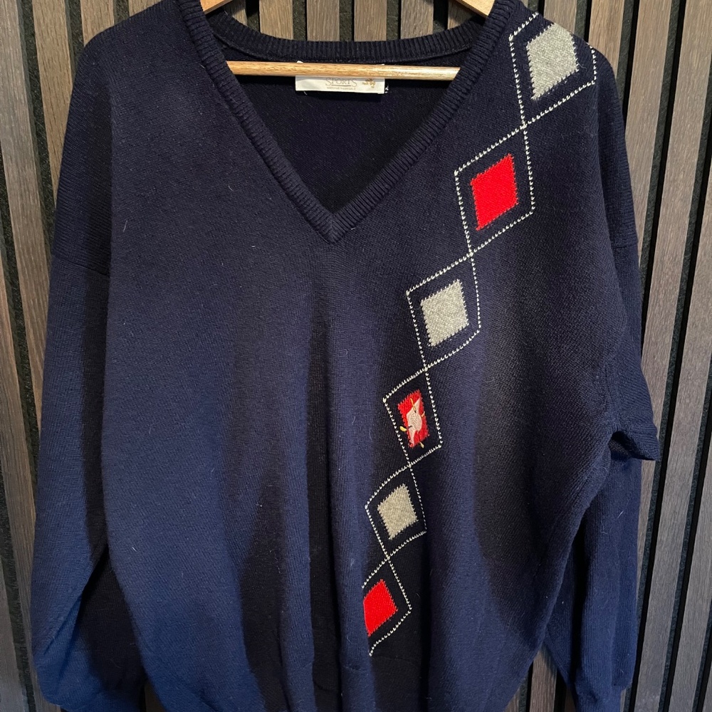 Men's - Pringle Sports - Wool V-Neck Golf Sweater - Sz. XL
